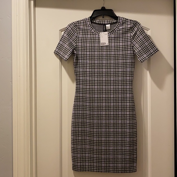 h&m purple plaid dress H&M Purple Plaid Dress XL (16-18) New